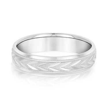 6mm Standard Weight Mens Band – Radiant Lab Diamond Men's Band in 18K Gold | Just Brilliant
