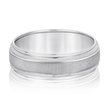 7mm Standard Weight Mens Band – Radiant Lab Diamond Men's Band in 18K Gold | Just Brilliant
