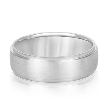 7mm Standard Weight Mens Band – Radiant Lab Diamond Men's Band in 18K Gold | Just Brilliant