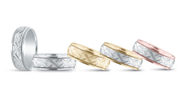 7mm Standard Weight Mens Band – Radiant Lab Diamond Men's Band in 18K Gold | Just Brilliant