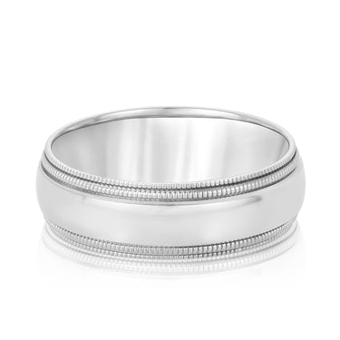7mm Standard Weight Mens Band – Radiant Lab Diamond Men's Band in 18K Gold | Just Brilliant