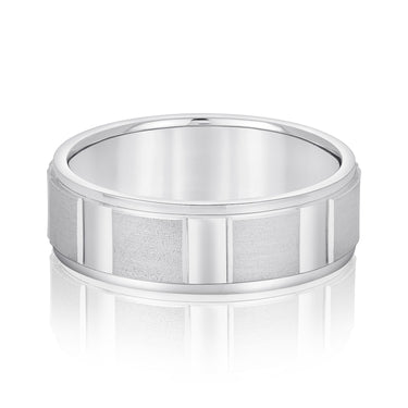 6mm Standard Weight Mens Band – Radiant Lab Diamond Men's Band in 18K Gold | Just Brilliant
