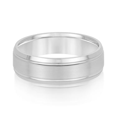 6mm Standard Weight Mens Band – Radiant Lab Diamond Men's Band in 18K Gold | Just Brilliant