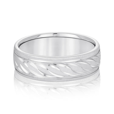 6mm Standard Weight Mens Band – Radiant Lab Diamond Men's Band in 18K Gold | Just Brilliant