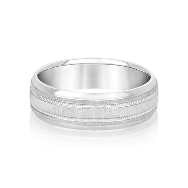 6mm Standard Weight Mens Band – Radiant Lab Diamond Men's Band in 18K Gold | Just Brilliant