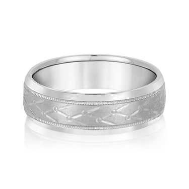 6mm Standard Weight Mens Band – Radiant Lab Diamond Men's Band in 18K Gold | Just Brilliant
