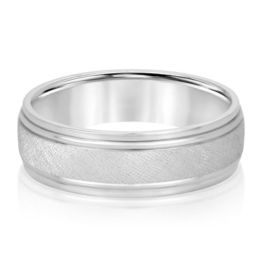 6mm Standard Weight Mens Band – Radiant Lab Diamond Men's Band in 18K Gold | Just Brilliant
