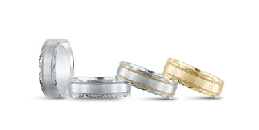 7mm Standard Weight Mens Band – Radiant Lab Diamond Men's Band in 18K Gold | Just Brilliant