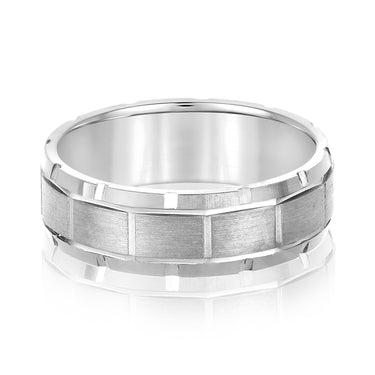 6mm Standard Weight Mens Band – Radiant Lab Diamond Men's Band in 18K Gold | Just Brilliant