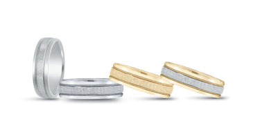 6mm Standard Weight Mens Band – Radiant Lab Diamond Men's Band in 18K Gold | Just Brilliant