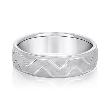6mm Standard Weight Mens Band – Radiant Lab Diamond Men's Band in 18K Gold | Just Brilliant
