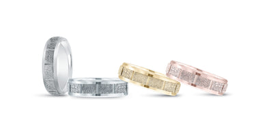 6mm Standard Weight Mens Band – Radiant Lab Diamond Men's Band in 18K Gold | Just Brilliant
