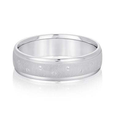 6mm Standard Weight Mens Band – Radiant Lab Diamond Men's Band in 18K Gold | Just Brilliant