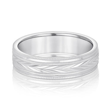 6mm Standard Weight Mens Band – Radiant Lab Diamond Men's Band in 18K Gold | Just Brilliant