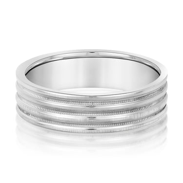 6mm Standard Weight Mens Band – Radiant Lab Diamond Men's Band in 18K Gold | Just Brilliant