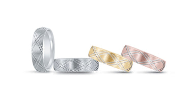 6mm Standard Weight Mens Band – Radiant Lab Diamond Men's Band in 18K Gold | Just Brilliant