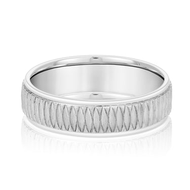 6mm Standard Weight Mens Band – Radiant Lab Diamond Men's Band in 18K Gold | Just Brilliant