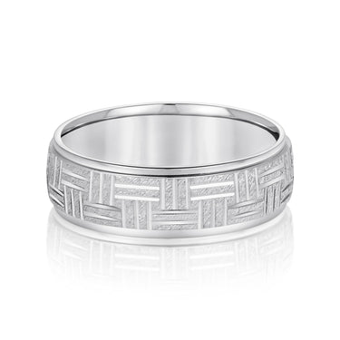 6mm Standard Weight Mens Band – Radiant Lab Diamond Men's Band in 18K Gold | Just Brilliant