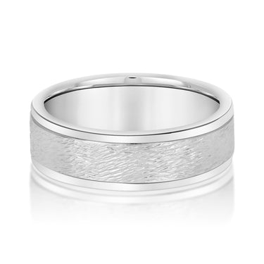 6mm Standard Weight Mens Band – Radiant Lab Diamond Men's Band in 18K Gold | Just Brilliant