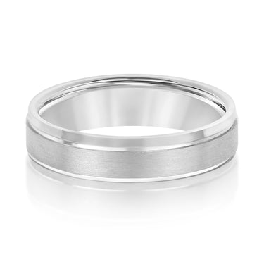 6mm Standard Weight Mens Band – Radiant Lab Diamond Men's Band in 18K Gold | Just Brilliant