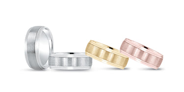 6mm Standard Weight Mens Band – Radiant Lab Diamond Men's Band in 18K Gold | Just Brilliant