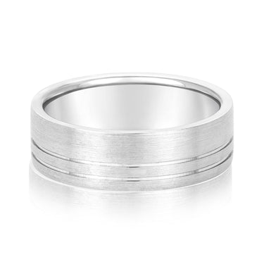 6mm Standard Weight Mens Band – Radiant Lab Diamond Men's Band in 18K Gold | Just Brilliant