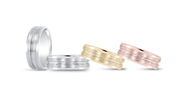 6mm Standard Weight Mens Band – Radiant Lab Diamond Men's Band in 18K Gold | Just Brilliant