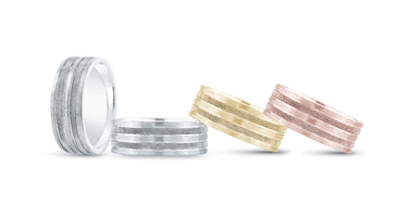 6mm Standard Weight Mens Band – Radiant Lab Diamond Men's Band in 18K Gold | Just Brilliant