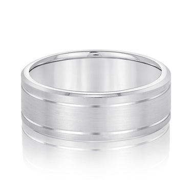 6mm Standard Weight Mens Band – Radiant Lab Diamond Men's Band in 18K Gold | Just Brilliant