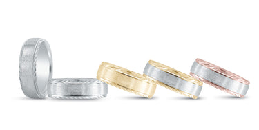 7mm Standard Weight Mens Band – Radiant Lab Diamond Men's Band in 18K Gold | Just Brilliant