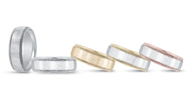 7mm Standard Weight Mens Band – Radiant Lab Diamond Men's Band in 18K Gold | Just Brilliant