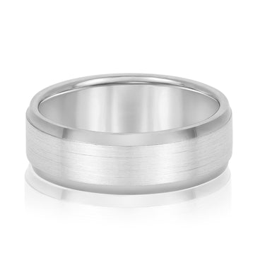 7mm Standard Weight Mens Band – Radiant Lab Diamond Men's Band in 18K Gold | Just Brilliant