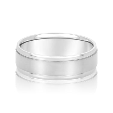 7mm Standard Weight Mens Band – Radiant Lab Diamond Men's Band in 18K Gold | Just Brilliant