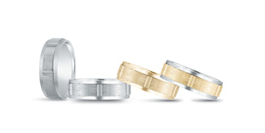 7mm Standard Weight Mens Band – Radiant Lab Diamond Men's Band in 18K Gold | Just Brilliant