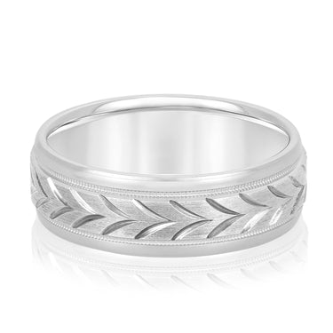 7mm Standard Weight Mens Band – Radiant Lab Diamond Men's Band in 18K Gold | Just Brilliant