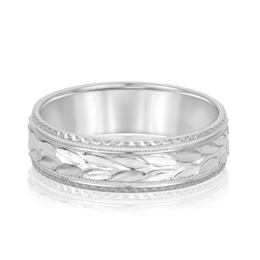6mm Standard Weight Mens Band – Radiant Lab Diamond Men's Band in 18K Gold | Just Brilliant