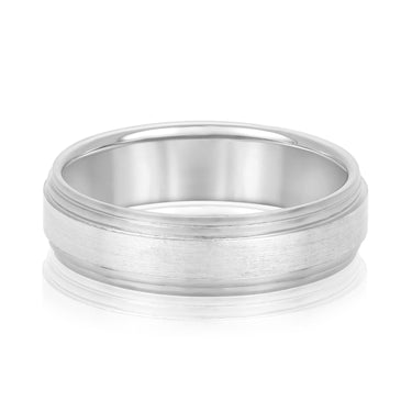6mm Standard Weight Mens Band – Radiant Lab Diamond Men's Band in 18K Gold | Just Brilliant