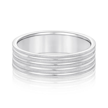 6mm Standard Weight Mens Band – Radiant Lab Diamond Men's Band in 18K Gold | Just Brilliant