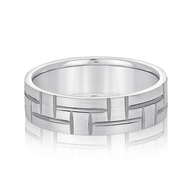6mm Standard Weight Mens Band – Radiant Lab Diamond Men's Band in 18K Gold | Just Brilliant