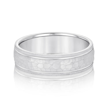 6mm Standard Weight Mens Band – Radiant Lab Diamond Men's Band in 18K Gold | Just Brilliant
