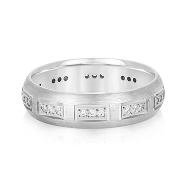 Breakdown-6mm Heavy Weight Mens Band – Radiant Lab Diamond Men's Band in 18K Gold | Just Brilliant