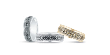 Heavy Weight Mens Band – Radiant Lab Diamond Men's Band in 18K Gold | Just Brilliant