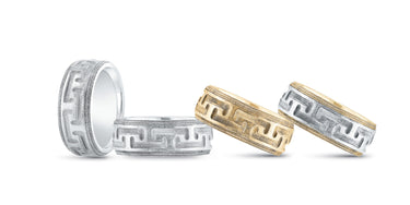 8mm Heavy Weight Mens Band – Radiant Lab Diamond Men's Band in 18K Gold | Just Brilliant