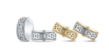 9mm Heavy Weight Mens Band – Radiant Lab Diamond Men's Band in 18K Gold | Just Brilliant