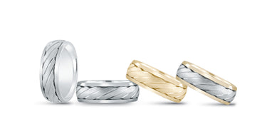 7mm Heavy Weight Mens Band – Radiant Lab Diamond Men's Band in 18K Gold | Just Brilliant