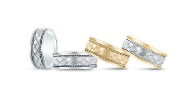 8mm Heavy Weight Mens Band – Radiant Lab Diamond Men's Band in 18K Gold | Just Brilliant