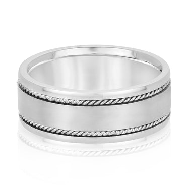8mm Heavy Weight Mens Band – Radiant Lab Diamond Men's Band in 18K Gold | Just Brilliant