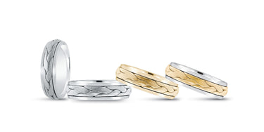 6mm Heavy Weight Mens Band – Radiant Lab Diamond Men's Band in 18K Gold | Just Brilliant