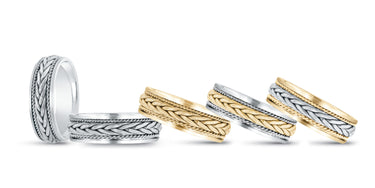 7mm Heavy Weight Mens Band – Radiant Lab Diamond Men's Band in 18K Gold | Just Brilliant