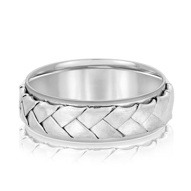 7mm Heavy Weight Mens Band – Radiant Lab Diamond Men's Band in 18K Gold | Just Brilliant